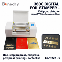 Machine de marquage à chaud numérique 360C, 300 dpi, sans plaque, alimentation automatique par USB, largeur 252 mm pour papier, PVC, cuir, cartes, rubans