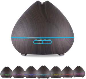 Chất lượng cao hạt gỗ siêu âm khuếch tán hương thơm với 7 màu LED đêm đèn điện Tinh dầu khuếch tán - Product Image 2