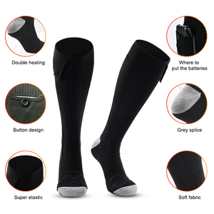 Chaussettes <span class=keywords><strong>chauffantes</strong></span> rechargeables pour l'hiver, pour la randonnée en plein air, le <span class=keywords><strong>ski</strong></span>, les jambières <span class=keywords><strong>chauffantes</strong></span> respirantes en tissu de coton épais - Product Image 3
