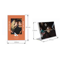 Support de menu de restaurant en acrylique transparent A4 (8*11,5 pouces) – Présentoir de table et support de livre en acrylique
