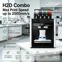 Version Globale Bambu H2D avec Application Internationale et Télécommande, Imprimante 3D FDM en Gros A2L/P1SC/P2SC/H2SC/H2D/H2C