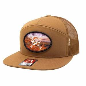 High Quality Classic Snapback Cap Richardson 112 Gorras Custom Rubber PVC Patch Logo Cap Black Cotton Mesh Trucker <b>Hat</b> - Product Image 1