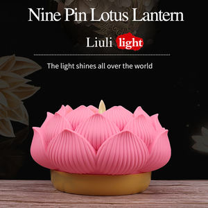 Lumière de <span class=keywords><strong>bougie</strong></span> sans flamme <span class=keywords><strong>LED</strong></span> danse réaliste pour Festival <span class=keywords><strong>bougie</strong></span> de fleur de Lotus à mèche mobile - Product Image 2