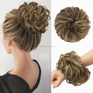 Magnifique <span class=keywords><strong>chignon</strong></span> fleuri pour cheveux, <span class=keywords><strong>chignon</strong></span> bouclé ondulé pour <span class=keywords><strong>mariage</strong></span>, <span class=keywords><strong>chignon</strong></span> en forme de beignet, <span class=keywords><strong>chignon</strong></span> fleuri pour mariée - Product Image 6