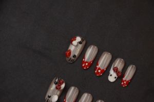 Kits de nail art à presser faits à la main, forme amande courte française, motifs animaux de dessin animé, 10 <span class=keywords><strong>faux</strong></span> <span class=keywords><strong>ongles</strong></span> faciles à poser, design réaliste pour le DIY - Product Image 3