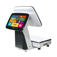 Caisse enregistreuse électronique intelligente ZHONGJI TS7D(AI) avec écran tactile, balance intégrée, processeur Intel Pentium, Windows, 128 Go de RAM, IA, Bluetooth, USB