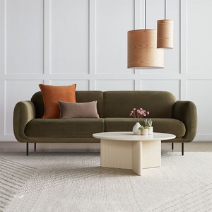 Hiện Đại Ý Cao-End Ba-Chỗ Ngồi Sofa Đơn Giản Thẳng Hàng Thiết Kế Nhung Vải Thép Không Gỉ Chân Cho Khách Sạn Biệt Thự - Product Image 2