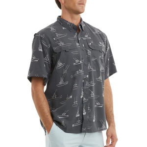 Camisa de pesca con botones de microfibra de poliéster personalizada, sublimada, con absorción de humedad, de bambú, estilo vaquero, lo último en moda, al por mayor - Product Image 2