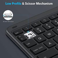 Keyboard ajaib nirkabel portabel, Keyboard nirkabel BT Mini Ultra ramping dengan Touchpad untuk Tablet