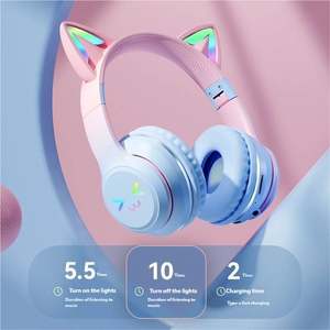 Auriculares Bluetooth BT618 Populares, Auriculares Inalámbricos para Teléfono Móvil, Auriculares con Orejas de Gato, Auriculares con Forma de Orejas de Gato Vaporizadas - Product Image 2