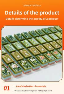 <span class=keywords><strong>Oriente</strong></span> se une a <span class=keywords><strong>Occidente</strong></span>, fichas de mahjong verdes hechas a mano con encanto tradicional chino, perfectas para familias en todo el mundo. - Product Image 4