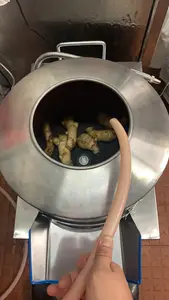 Fırça manyok yıkama ve soyma makinesi patates temizleme ve soyma makinesi endüstriyel patates soyucu