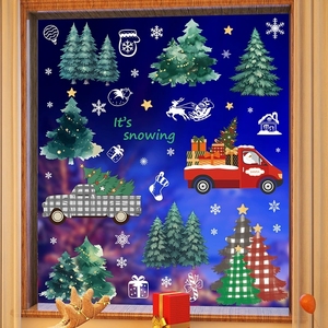 Juego <span class=keywords><strong>de</strong></span> 9 Calcomanías Navideñas <span class=keywords><strong>para</strong></span> Coche, Adhesivos Estáticos <span class=keywords><strong>de</strong></span> <span class=keywords><strong>Pino</strong></span> Dibujados a Mano <span class=keywords><strong>para</strong></span> Ventanas, Decoración <span class=keywords><strong>para</strong></span> Fiestas en Casa, Vidrio Navideño - Product Image 3