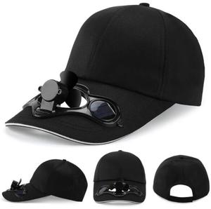 Gorra de béisbol unisex multicolor para primavera y otoño, sin necesidad de carga, con ventilador solar, visera larga, sombrero refrescante, 100% algodón común. - Product Image 2