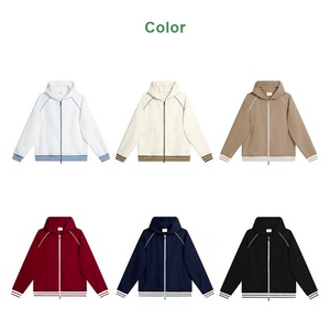 Nouveau sweat-shirt de baseball à capuche style américain 380g, épais, avec boutons en corne, patchwork, basique, décontracté, long, pour couple, automne - Product Image 5