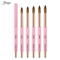 Pinceau vernis à ongles manucure acrylique rose Pinceaux Gel UV ronds brosse à ongles Kolinsky