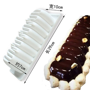 Caterpillar Shape Silicone Cake Mold 10 Cavities Mousse Cake Mold For Baking - Product Image 3