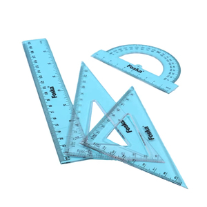 Foska goniometro dritto e triangolo strumento di geometria matematica righelli <span class=keywords><strong>in</strong></span> plastica trasparente per il <span class=keywords><strong>disegno</strong></span> e la misurazione 4 set - Product Image 1