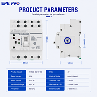 EPEPRO EPM3-80SE 4P 80A Saklar Transfer Otomatis ATS Tiga Fasa Empat Kabel Daya Ganda Saklar Pengalih Otomatis Manual DIN Rail
