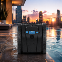 Nettoyeur de piscine robotisé automatique mural sans fil avec construction en plastique et panier filtrant facile à nettoyer