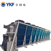 Refroidisseur de générateur YKF HVAC 500 kW, unité d'échange thermique en V, refroidisseur à immersion à ailettes en aluminium avec système de pulvérisation