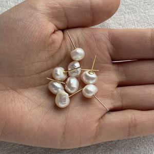 S925 gümüş basit barok inci küpeler günlük aşınma tatlısu inci küpeler kadınlar için - Product Image 5