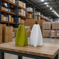 Vase à fleurs géométrique côtelé moderne, léger, en plastique, pour la maison et le bureau
