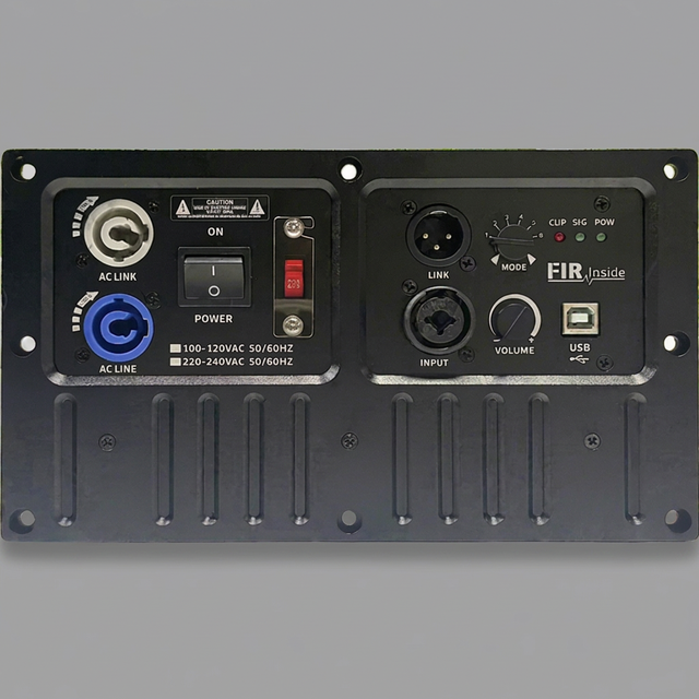 Getshow FIR810S 1000W 2 Way Amplifier Module Professional Metal Speaker Plate Class D DSP 20-20KHz AC 110-240V Universal Plug