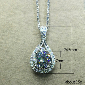 Collar con colgante en forma de pera para mujer, joyería de moda, regalo para uso diario - Product Image 5