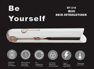 Изготовленный На Заказ перезаряжаемая Беспроводная Путешествия Мини выпрямления волос Корабль из США Портативный 2 в 1 беспроводной электрический выпрямитель для волос - Product Image 3