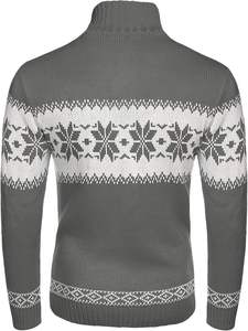 Suéter Navideño Feo de Punto, Suéteres Navideños Casuales con Copos de Nieve, Prenda de Punto - Product Image 3