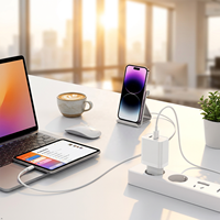 Chargeur rapide PD 30W, chargeur mural USB C double port, adaptateur d'alimentation à charge rapide pour smartphones, tablettes, écouteurs