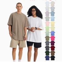 T-shirt personnalisé respirant en coton double fil 260G, coupe épaules tombantes, taille européenne, pour adolescent, idéal pour la création de tendances aux couleurs vives et éclatantes.