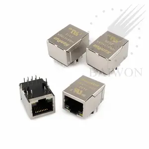 Interfaccia Ethernet HR911103A * RJ45 con luce LED rete trasformatore presa porta rete