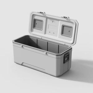 Boîte isotherme portable moderne de grande capacité 160L pour garder les aliments frais, idéale pour la pêche et le camping en extérieur, avec serrure et coque rigide - Product Image 4