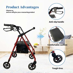 Andaderas Plegables de Acero Ligeras para Exteriores con Cómodos Apoyabrazos para Personas Mayores y Adultos - Product Image 6