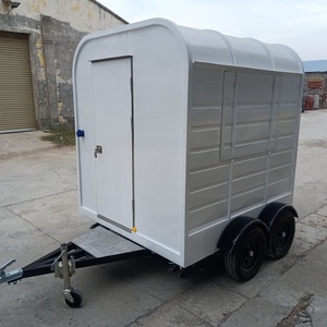 Custom Two-Horse Trailer Coffee Kiosk Multifunctional Mobile Cart for Street Snacks and Beverage Vending - Product Image 1