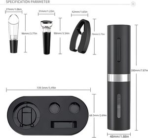 2024 nouvelle combinaison 4 en 1 ensemble d'ouvre-bouteille de vin électronique de charge avec base - Product Image 4