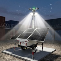 Remorque de sécurité solaire multifonctionnelle avec surveillance vidéo, sans alimentation externe, spéciale zones désertiques et reculées