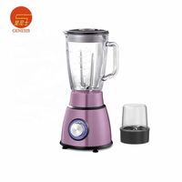 Mixeur de Table en Verre de Luxe, 6 Lames, Boîtier en Acier Inoxydable, Vitesse Variable, Faible Bruit, pour Smoothies et Broyage, Idéal pour la Cuisine