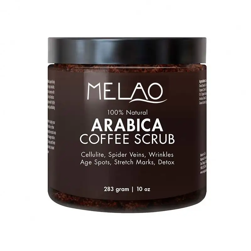 private label arabica coffee scrub 100% natural herbal organic coffee body facial scrub OEM service