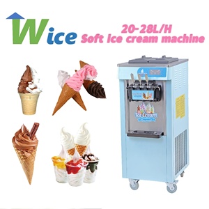 Machine à glace molle WICE 3 saveurs, haute capacité, pour usage domestique et restaurants, 20-28L/h - Product Image 1