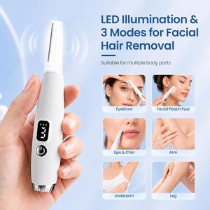Electric Eyebrow Trimmer for Women LED Light Facial Hair Remover with 3 Speed Settings - Product Image 4