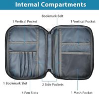 Étui de rangement biblique étui de transport biblique avec poche à fermeture éclair et poignée robuste sac biblique