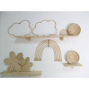 Paniers muraux en osier suspendus blancs faits à la main de qualité supérieure pour décoration <span class=keywords><strong>murale</strong></span> pour salon - Product Image 4