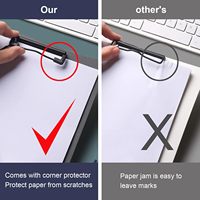 Porte-documents pliables A4 avec logo personnalisé, avec un clip, organiseur de documents, porte-documents pour entreprise, bureau, école, restaurant