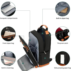 <span class=keywords><strong>Mochila</strong></span> Portabebés Multifuncional, <span class=keywords><strong>Mochila</strong></span> para Mamá con Bolsillos Térmicos, <span class=keywords><strong>Mochila</strong></span> Portabebés para <span class=keywords><strong>Senderismo</strong></span> - Product Image 4