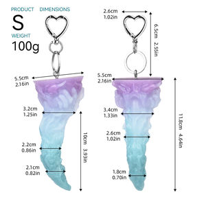 Großhandel Flüssigsilikon-<span class=keywords><strong>Dildo</strong></span>-Schlüsselanhänger Penis-Anhänger für Geschenke OEM ODM Modischer Sexy Schlüsselring - Product Image 2