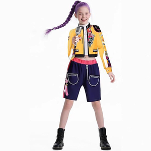 Conjunto de disfraz de Halloween 2025 Explosions Demon Hunter, conjunto de <span class=keywords><strong>cantante</strong></span> Pop para mujeres, vestido de cazador de brujas para niños, peluca, trajes de personajes - Product Image 1