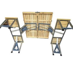 Mesas y Sillas Plegables Modernas para Exteriores de Madera Maciza y Aleación de Aluminio - Juego de Picnic Portátil Ligero y Duradero - Product Image 3